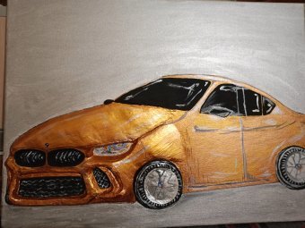 Скульптура "Три де BMW: Золото Роскоши", скульптор Чайочка  Гипс в Jose Art Gallery