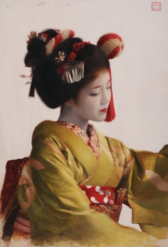 Painting "Katsuna" by painter Phil Couture oil canvas at Jose Art Gallery