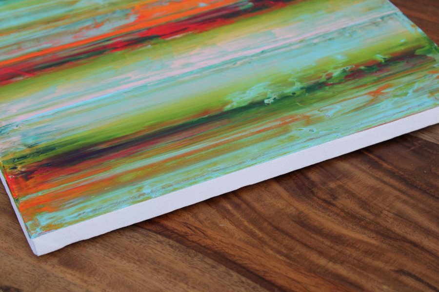 Additional view 1: Abstract Interior Painting Verticool VII by painter Vinet-Larente acrylic canvas 