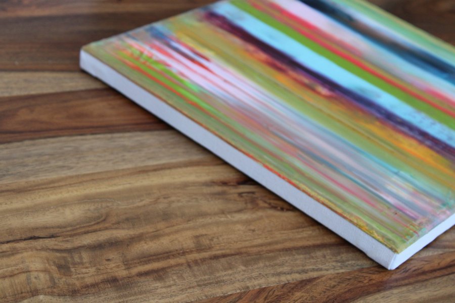 Additional view 1: Abstract Interior Painting Verticool VIII by painter Vinet-Larente acrylic canvas 