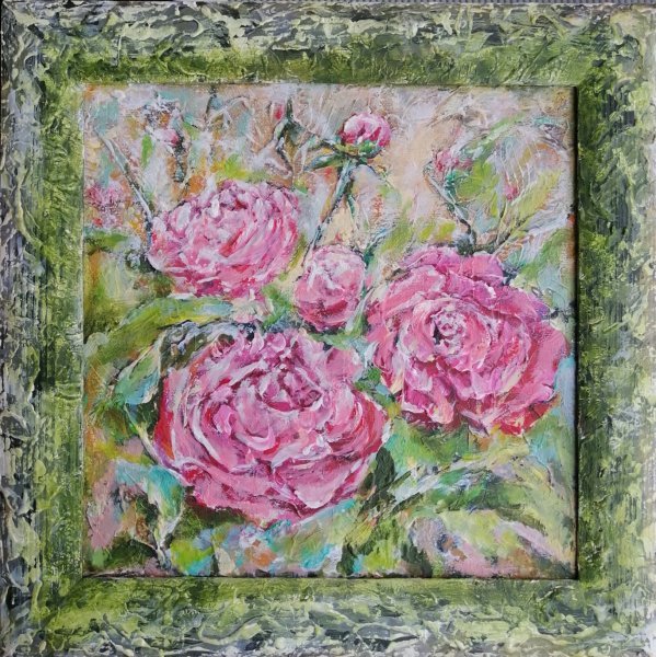 Arte moderno Floral Pintura "Flores" pintor Igor Shishov acrílico lienzo 