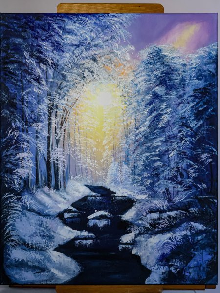 Fairytale Winter: Winter Landscape Drawing - Olena Medvedska