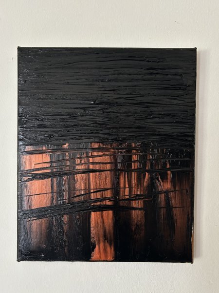 Image supplémentaire 1: Minimalisme Intérieur Peinture "Magie du contraste du Nord", peintre Marina Gorbachova huile toile 
