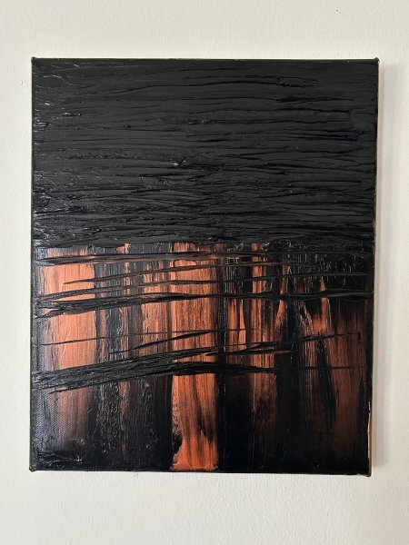 Image supplémentaire 2: Minimalisme Intérieur Peinture "Magie du contraste du Nord", peintre Marina Gorbachova huile toile 