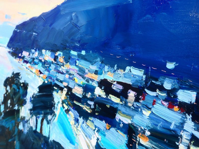 Additional view 5: Expressionism Landscape Painting Evening Italy by painter Yehor Dulin oil canvas 