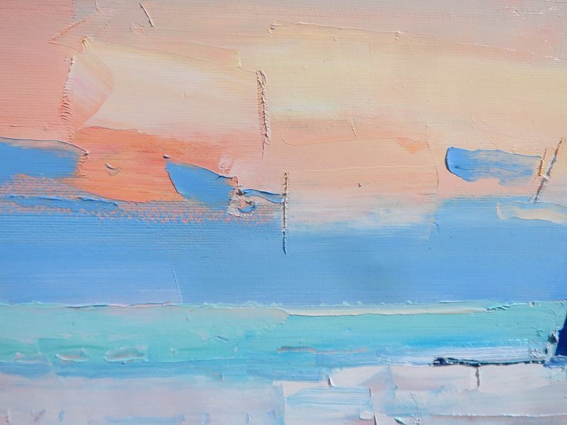 Additional view 6: Expressionism Landscape Painting Evening Italy by painter Yehor Dulin oil canvas 