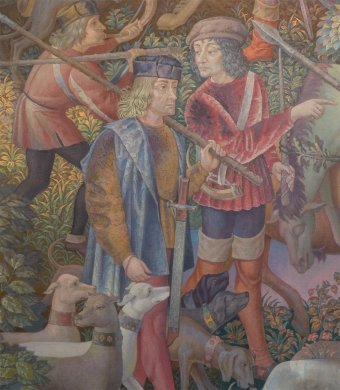 Gráfico "CAZA LOCA (fragmento)", ilustrador Vladimir Noymann óleo lienzo en Jose Art Gallery