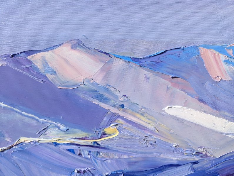Additional view 1: Expressionism Landscape Painting Alps by painter Yehor Dulin oil canvas 