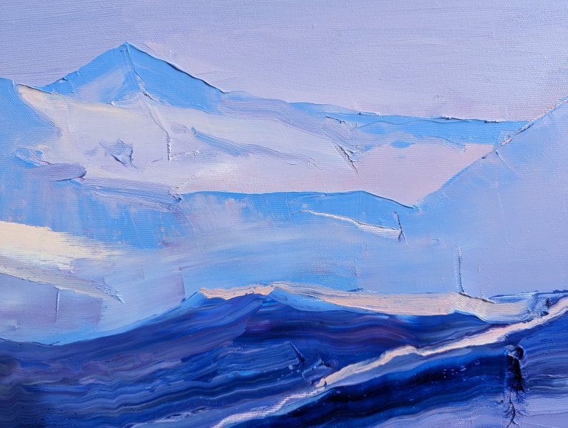 Additional view 2: Expressionism Landscape Painting Alps by painter Yehor Dulin oil canvas 