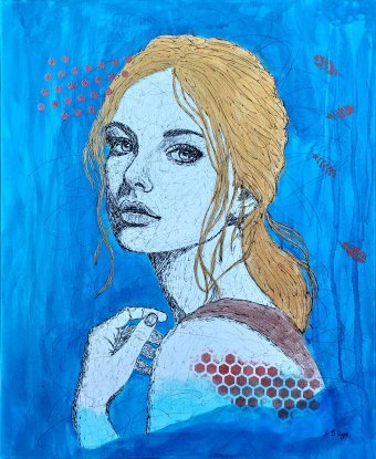 Pintura "Gracia silenciosa", pintor Axelle Biltgen acrílico lienzo en Jose Art Gallery