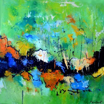 Pintura "Mi vida es fácil: Rompecabezas de colores abstractos", pintor Pol Ledent óleo lienzo en Jose Art Gallery