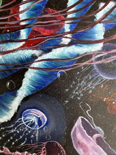 Additional view 1: Symbolism Marine Art Painting Touch by painter Sofia Dmitrieva acrylic canvas 