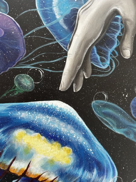 Additional view 3: Symbolism Marine Art Painting Touch by painter Sofia Dmitrieva acrylic canvas 