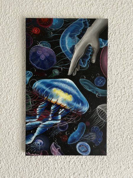 Additional view 4: Symbolism Marine Art Painting Touch by painter Sofia Dmitrieva acrylic canvas 