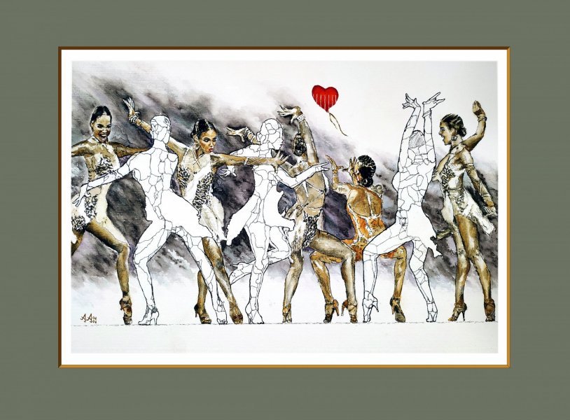 Samba with Banksy Drawing - Alexander Aksyonov