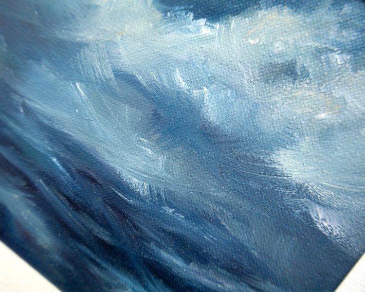 Stormy Blue Painting by Adrienn Pécsek - Jose Art Gallery