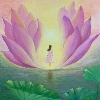 Painting "Harmony of life" by painter Svitlana Stovba acrylic canvas at Jose Art Gallery