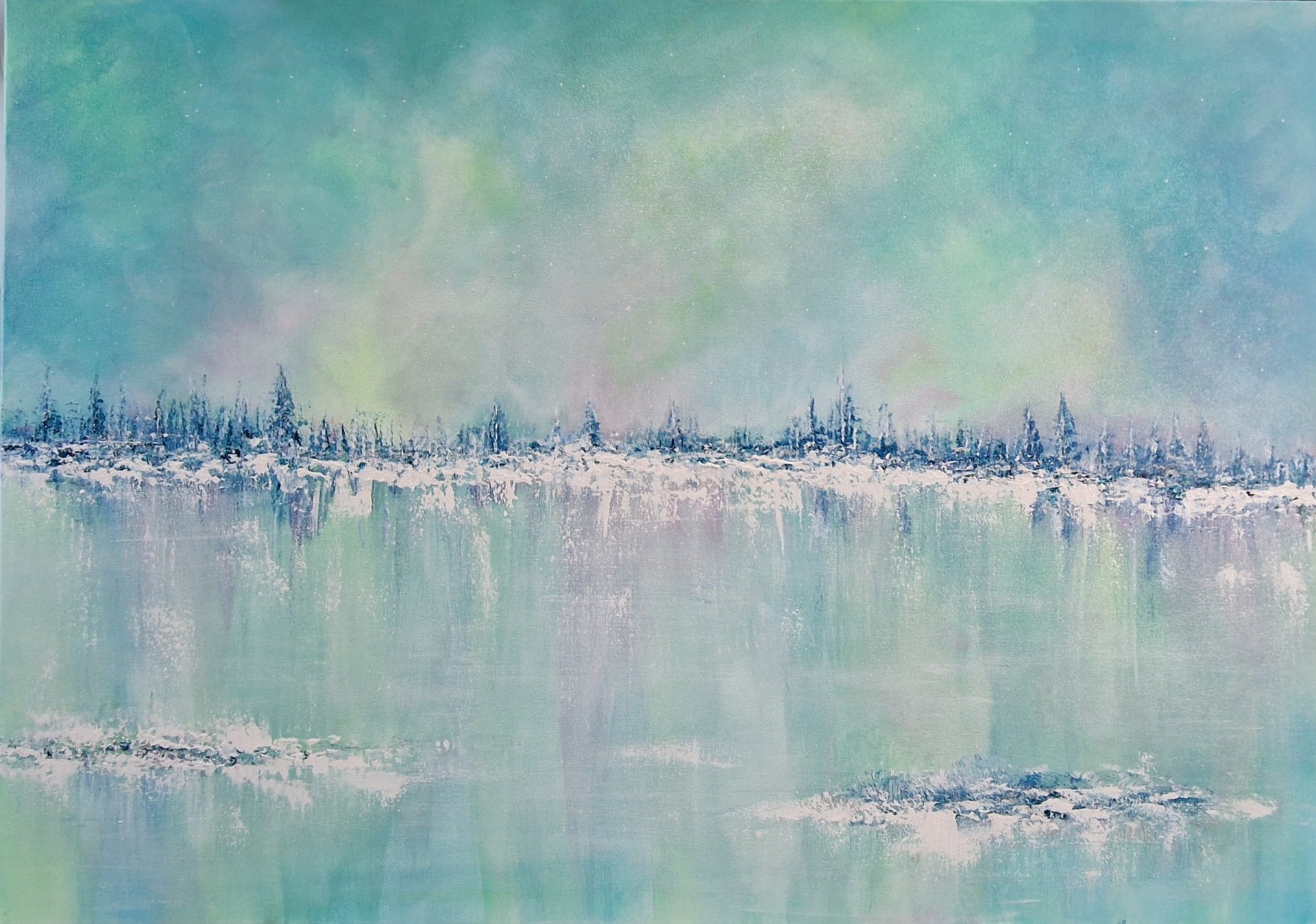 Frozen Serenity Painting by Victoria Shul - Jose Art Gallery