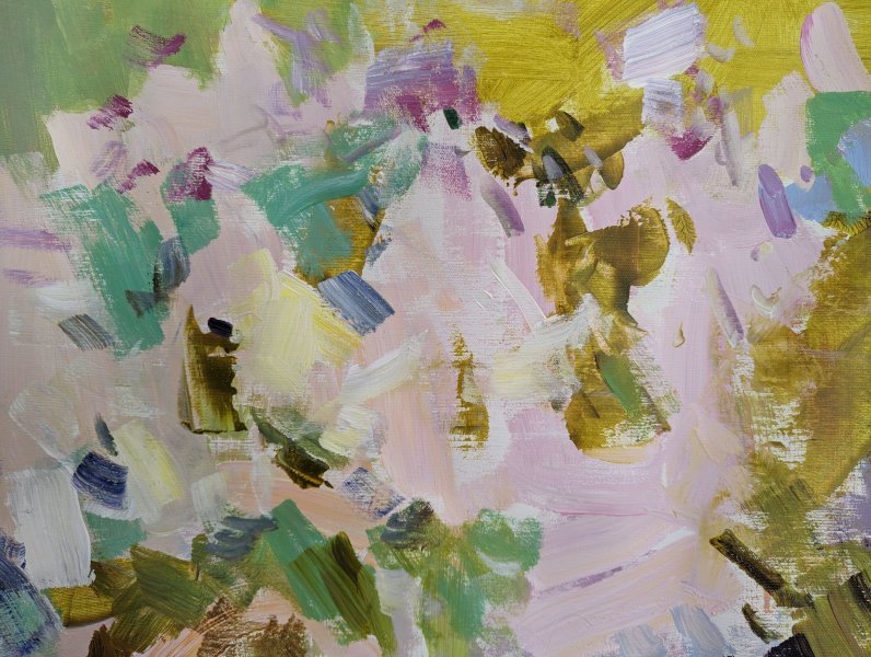 Additional view 3: Impressionism Landscape Painting My spring garden by painter Yehor Dulin acrylic canvas 