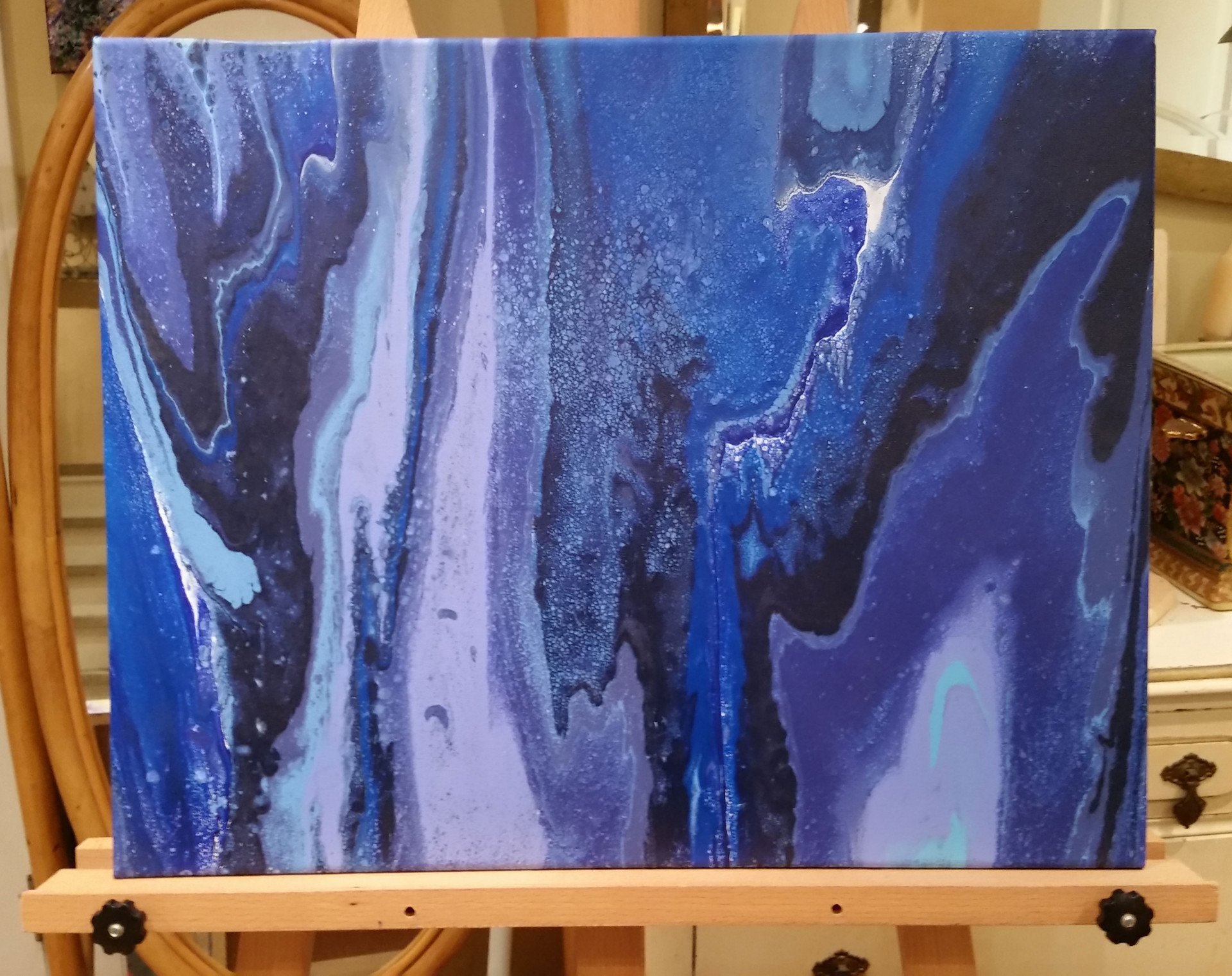 Blue Granite Painting by Alexandra Romano Jose Art Gallery