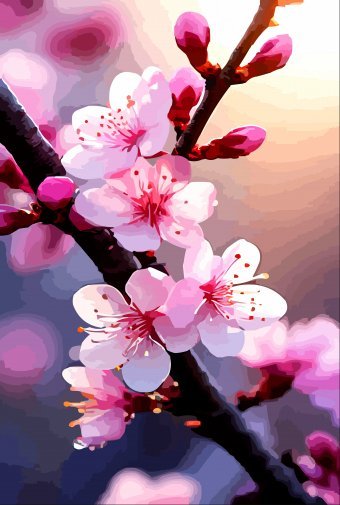 Цифрове мистецтво "Пелюстки весняного сходу сонця", цифровий художник Viktor Levchenko в Jose Art Gallery