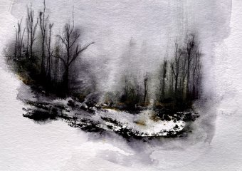 Pittura "A9", pittore Noumenona acquerello carta alla Jose Art Gallery