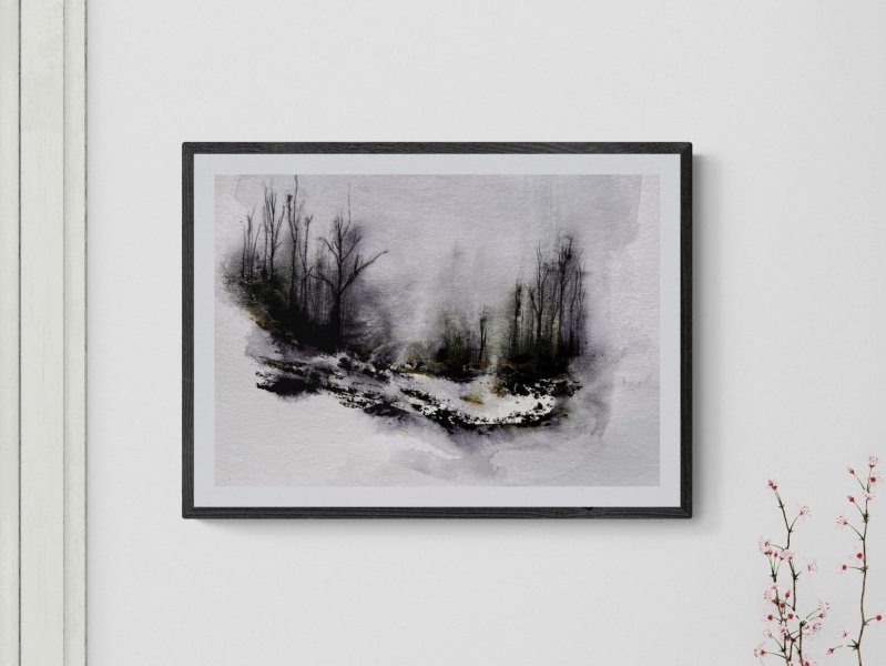 Immagine aggiuntiva 1: Postimpressionismo Paesaggio Pittura "A9", pittore Noumenona acquerello carta 