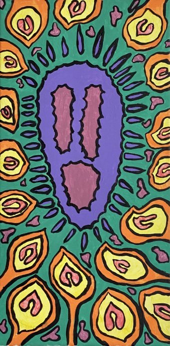 Живопись "Проникновение в жизнь: цветочный холст в стиле ар-деко", живописец Stayfin акрил холст в Jose Art Gallery