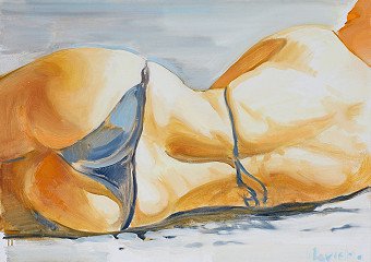 Картина "The Beach Reads (Hot Smr – I)" | Художник Alexander Levich | Jose Art Gallery