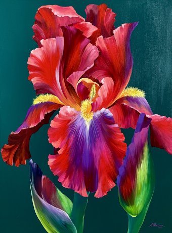 Painting "When Color Speaks First" by painter Anna Shkolik acrylic canvas at Jose Art Gallery