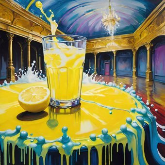 Digital Art "Lemon Inspired by Urban Night Interiors" by digital artist MeaHau at Jose Art Gallery