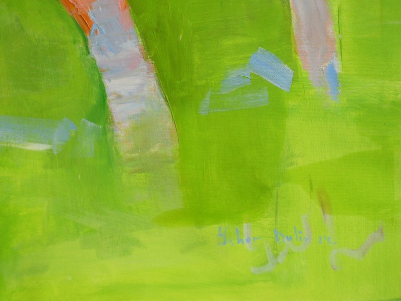Additional view 6: Expressionism Landscape Painting Spring garden by painter Yehor Dulin acrylic canvas 