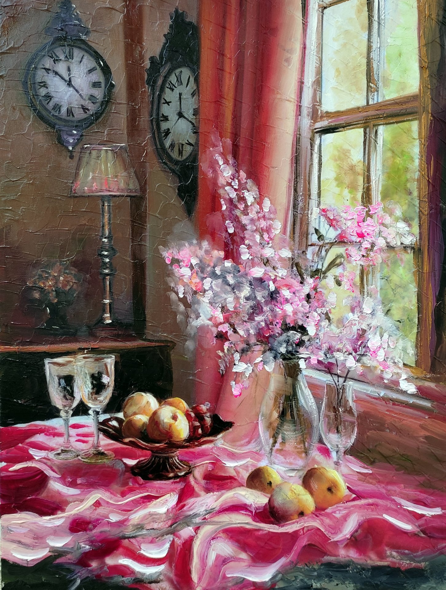 Still life with a clock Drawing - Serj Doche