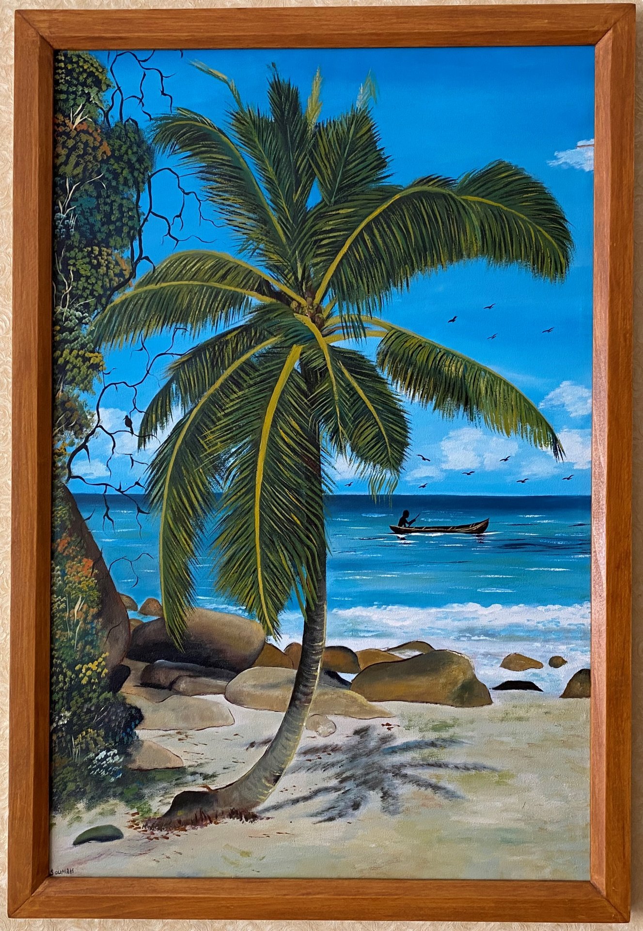 How To Paint a Sunset with Palm Trees --Art Lesson, image size:1327x1920
