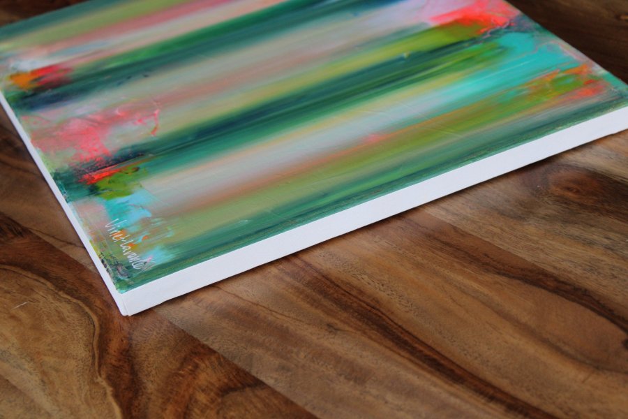 Additional view 2: Abstract Interior Painting Verticool IX by painter Vinet-Larente acrylic canvas 