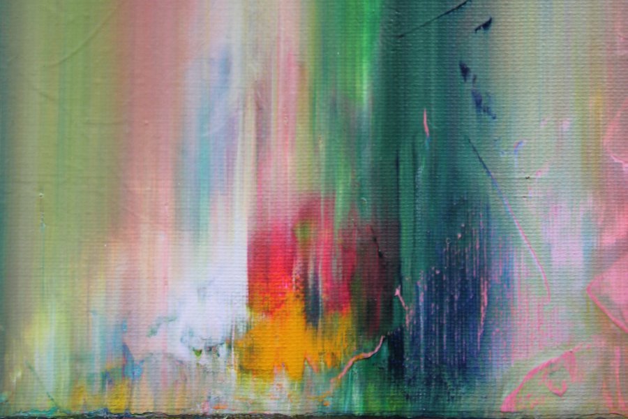 Additional view 3: Abstract Interior Painting Verticool IX by painter Vinet-Larente acrylic canvas 