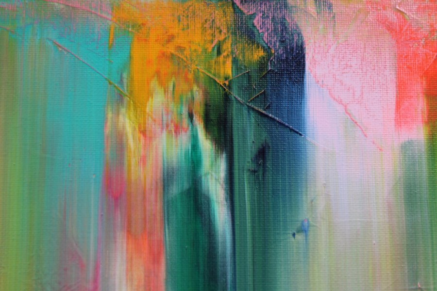 Additional view 4: Abstract Interior Painting Verticool IX by painter Vinet-Larente acrylic canvas 