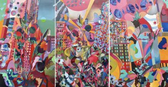 Живопись "Городское пробуждение", живописец Constantin Roucault масло холст в Jose Art Gallery