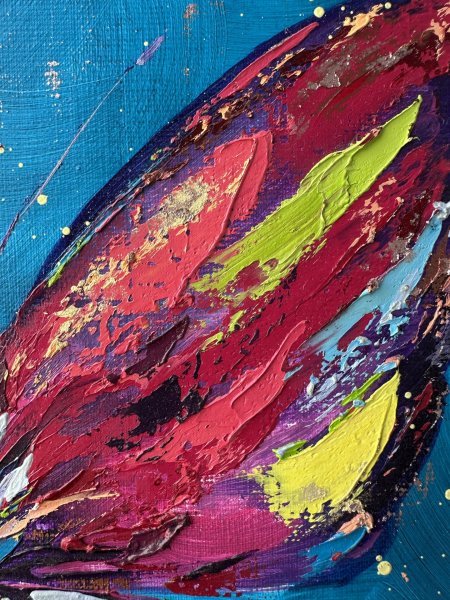 Дополнительное изображение 2: Импрессионизм Анимализм Живопись "Бабочка №3" живописец Людмила Рябкова масло холст 