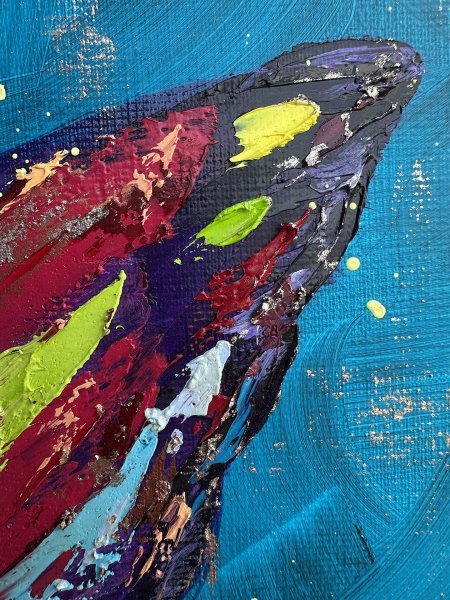 Дополнительное изображение 4: Импрессионизм Анимализм Живопись "Бабочка №3" живописец Людмила Рябкова масло холст 