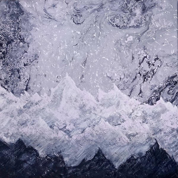 Immagine aggiuntiva 2: Arte moderna Paesaggio Pittura "Himalaya", pittore aditya singh thakur acrilico tela 