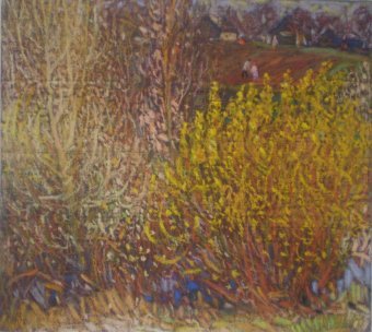 Paysage printanier de nature rurale