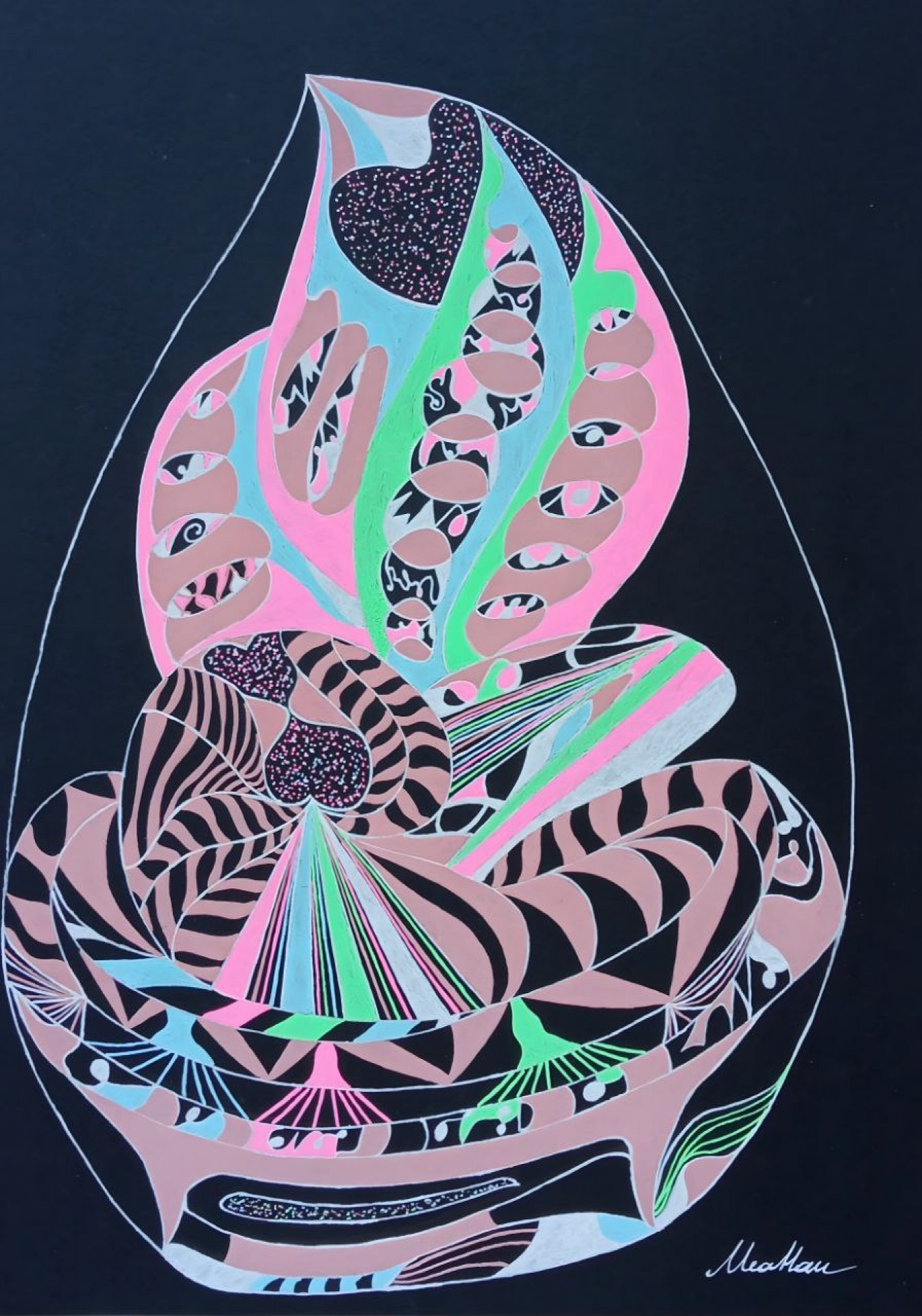 Easter Magic: Mythological Ceramic Design Painting by MeaHau