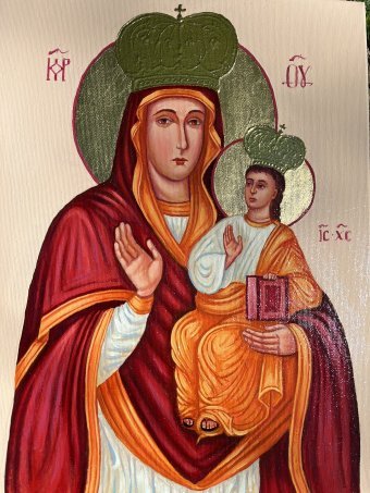 Malerei "Zarvanytsia Ikone der Mutter Gottes", maler/-in Stepan Ribkevich Öl Leinwand in der Jose Art Gallery