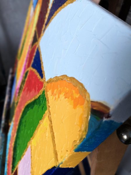 Дополнительное изображение 6: Кубизм Натюрморт Живопись "Груши №1" живописец Людмила Рябкова масло холст 