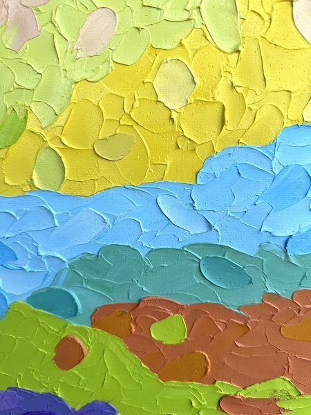 Дополнительное изображение 4: Импрессионизм Пейзаж Живопись "Палитра дня" живописец Людмила Рябкова масло холст 