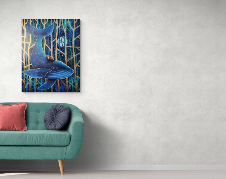 Imagen adicional 1: Arte conceptual Animalista Pintura "Confianza", pintor LillasArt óleo lienzo 