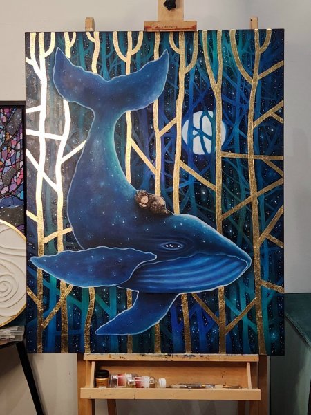 Imagen adicional 4: Arte conceptual Animalista Pintura "Confianza", pintor LillasArt óleo lienzo 