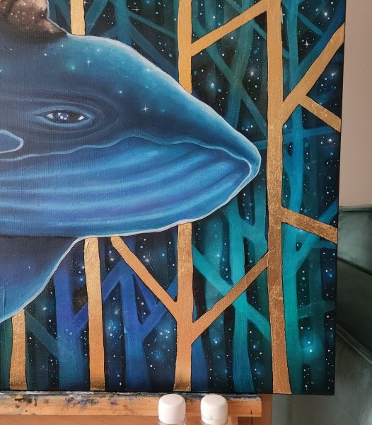 Imagen adicional 5: Arte conceptual Animalista Pintura "Confianza", pintor LillasArt óleo lienzo 