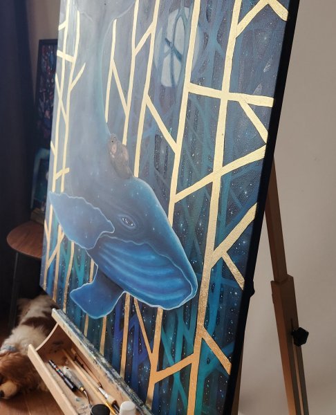 Imagen adicional 6: Arte conceptual Animalista Pintura "Confianza", pintor LillasArt óleo lienzo 